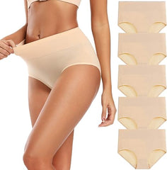 Women's Cotton Underwear High Waisted Full Coverage Ladies Panties (Regular & Plus Size)