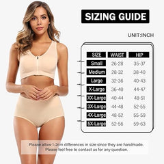Women's Cotton Underwear High Waisted Full Coverage Ladies Panties (Regular & Plus Size)