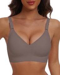 Comfortable Seamless Full Coverage Bra for Women Wireless Bras with Soft Support Regular and Plus Size