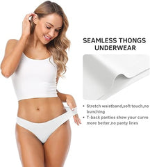 Women's Microfiber Low Rise No Show Thong Pantie