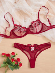 New Two-piece Embroidered Lingerie Set