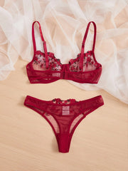 New Two-piece Embroidered Lingerie Set
